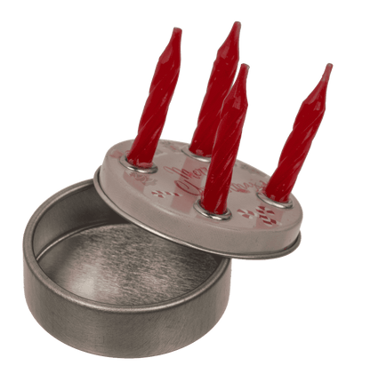 Mini advent wreath, 4 mini candles with base,