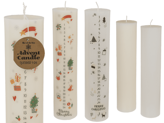 Pillar candle, advent candle 1-24,