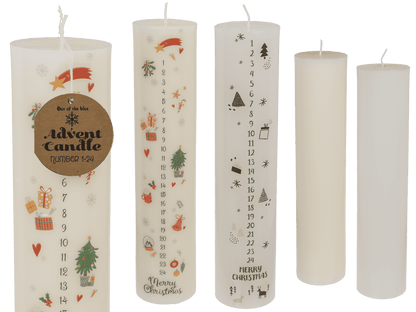 Pillar candle, advent candle 1-24,