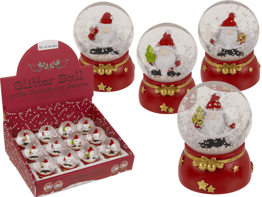 Snow globe, Gnome, on base, 4.5 x 4.5 x 6 cm,