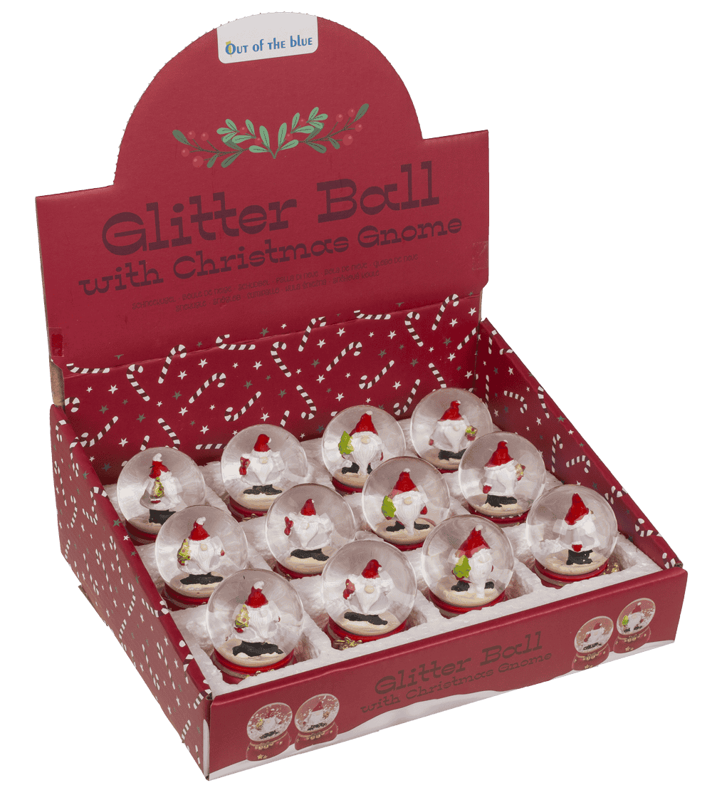 Snow globe, Gnome, on base, 4.5 x 4.5 x 6 cm,