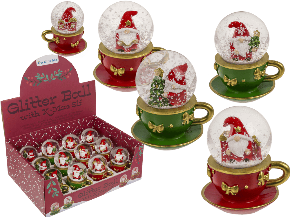 Snow Globe, X-MAS Elf, on base,