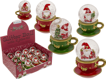 Snow Globe, X-MAS Elf, on base,