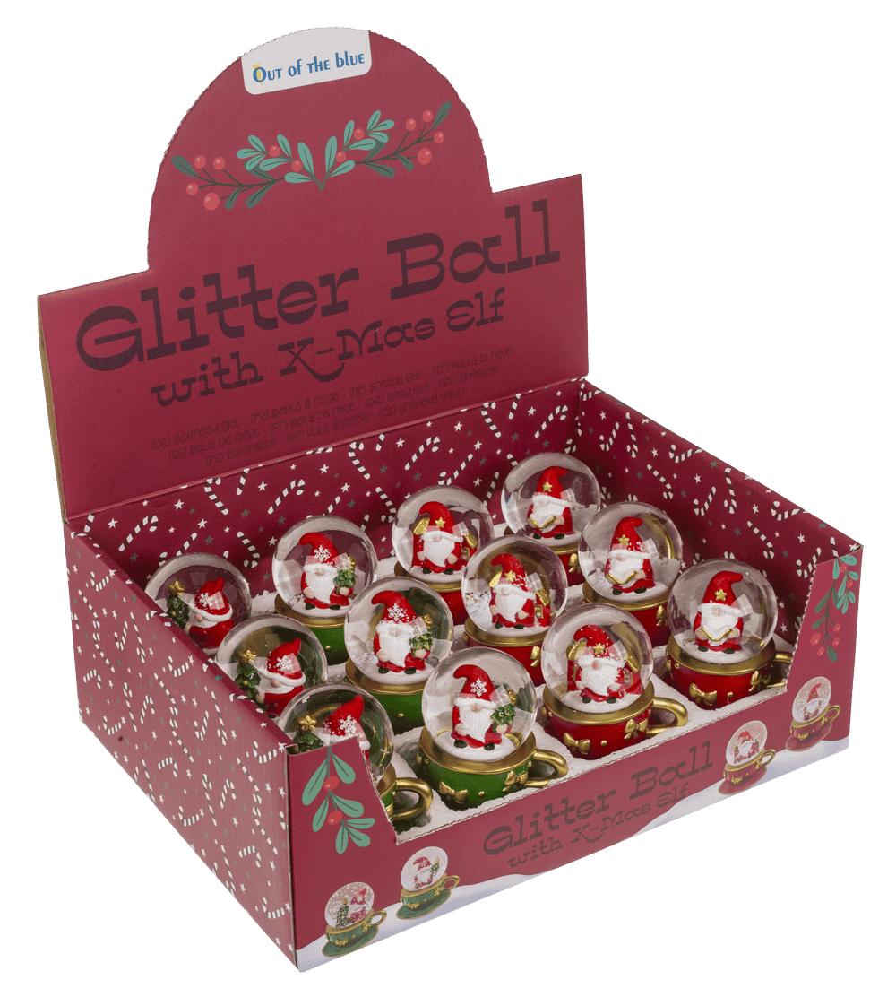 Snow Globe, X-MAS Elf, on base,