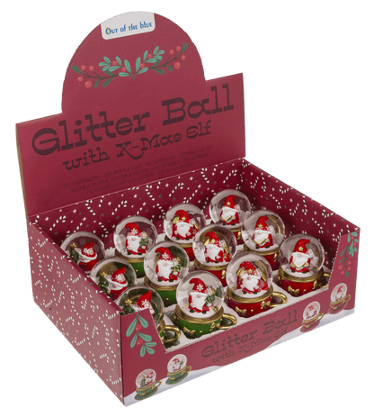 Snow Globe, X-MAS Elf, on base,