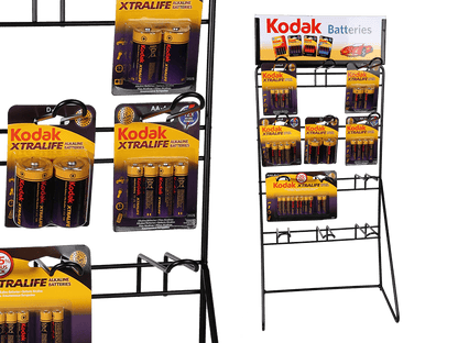 Metal Display Stand for batteries with 12 hooks,