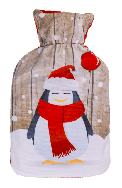 Hot water bottle Christmas Santa, penguin,