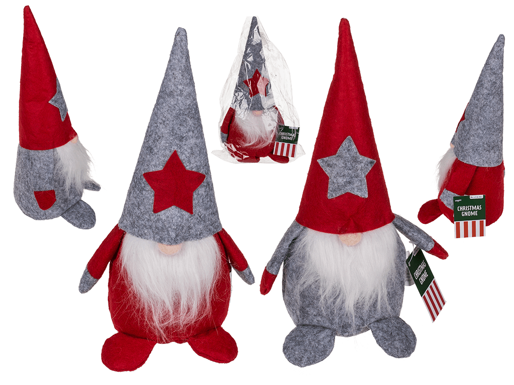 960302_000.png Felt Christmas gnome, - Afbeelding 1