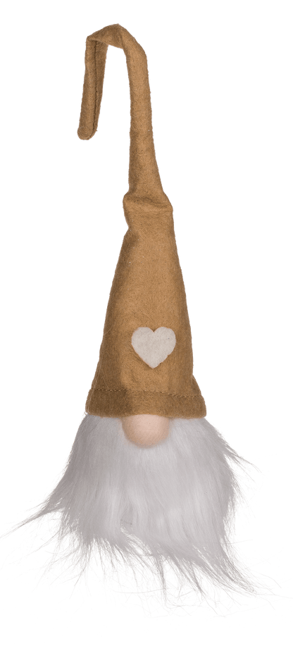 Fabric Christmas gnome with LED (incl. battery),