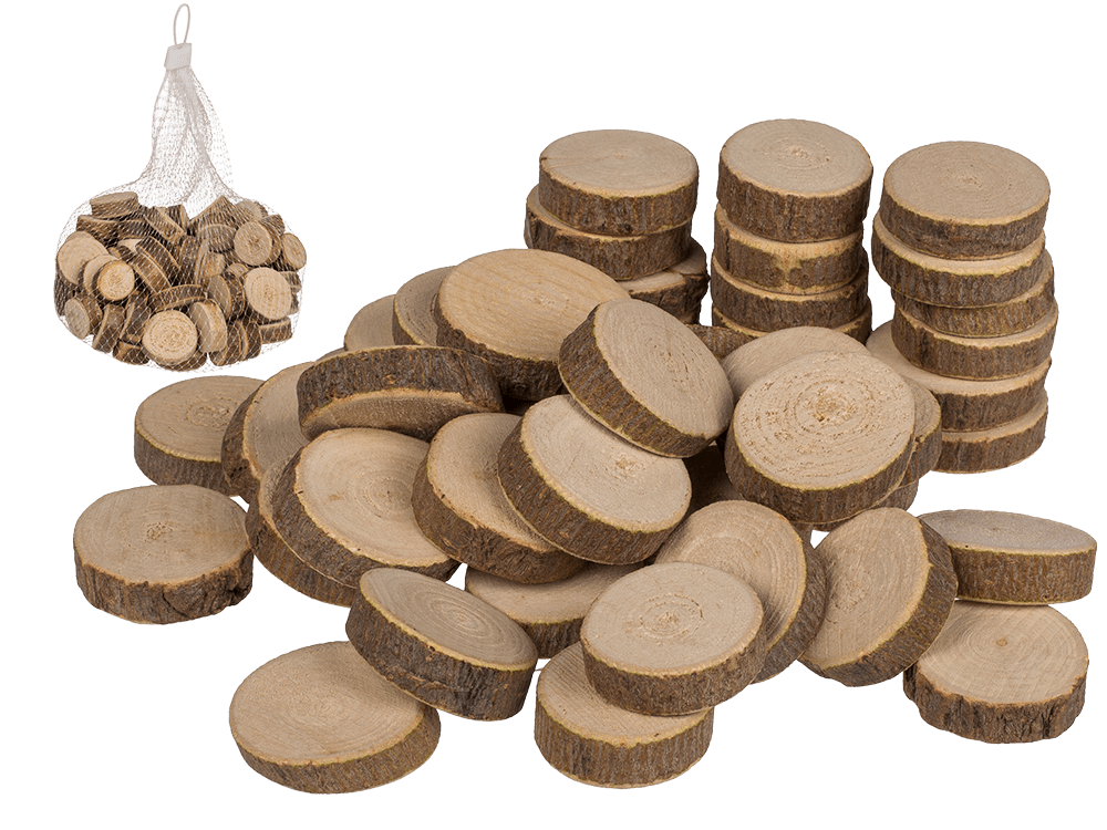 Wooden decoration slices small,