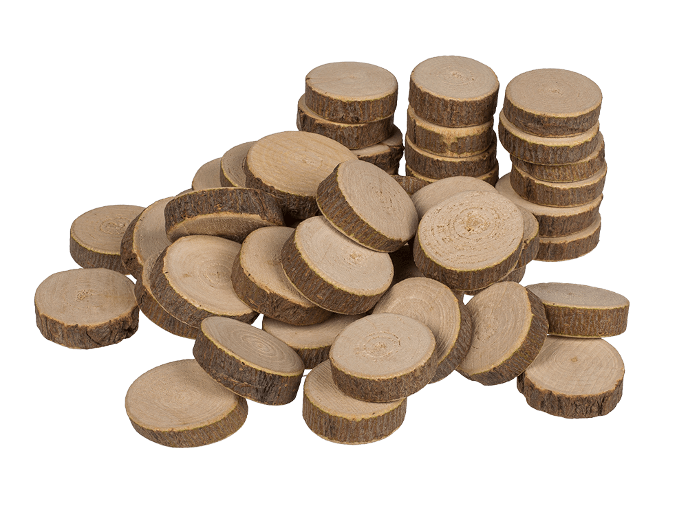 Wooden decoration slices small,