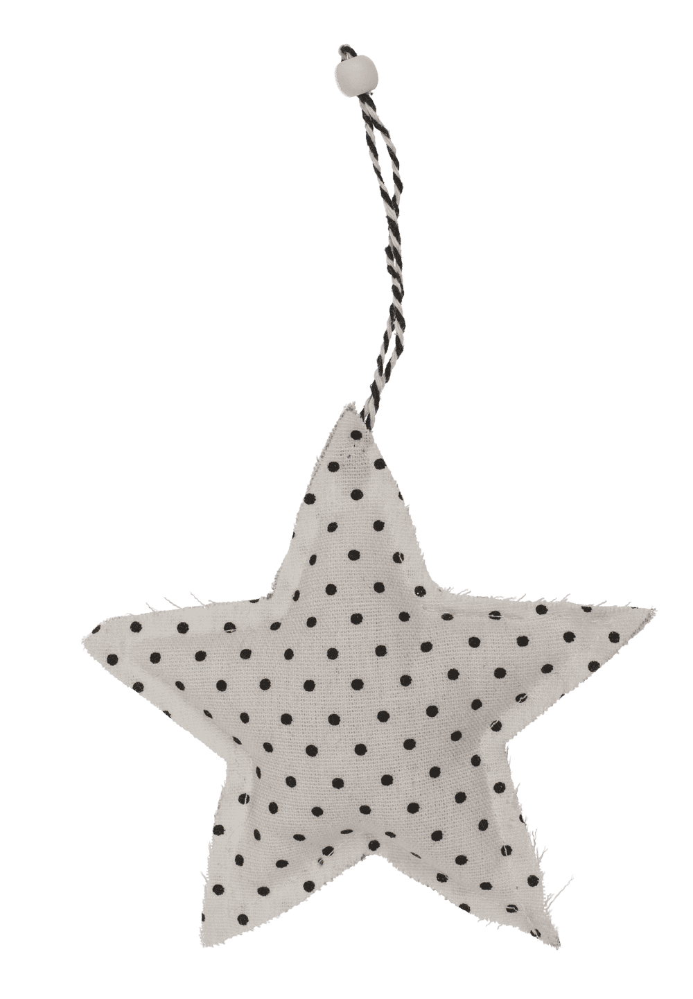Creme coloured Fabric star & heart for hanging,