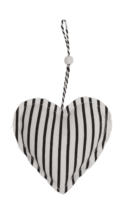 Creme coloured Fabric star & heart for hanging,