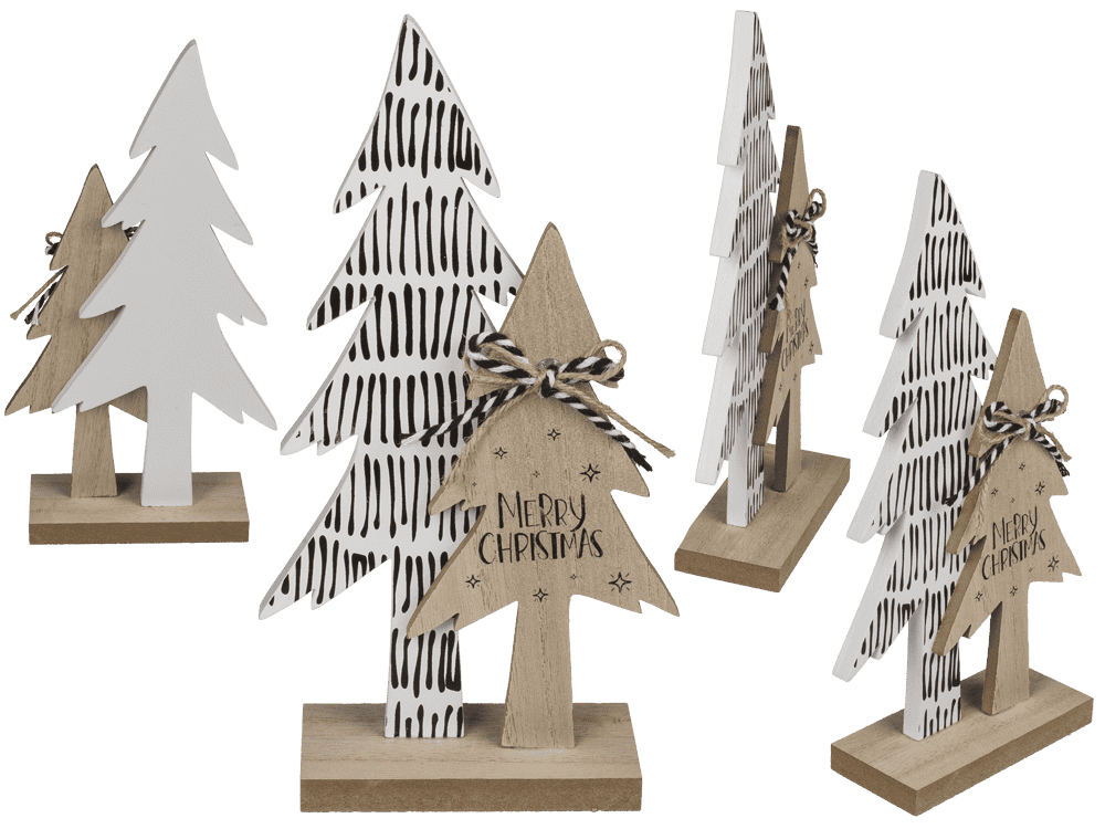 Wooden trees, Merry Christmas,