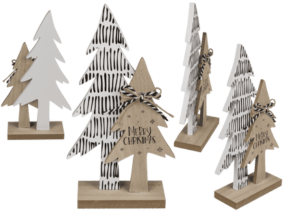Wooden trees, Merry Christmas,
