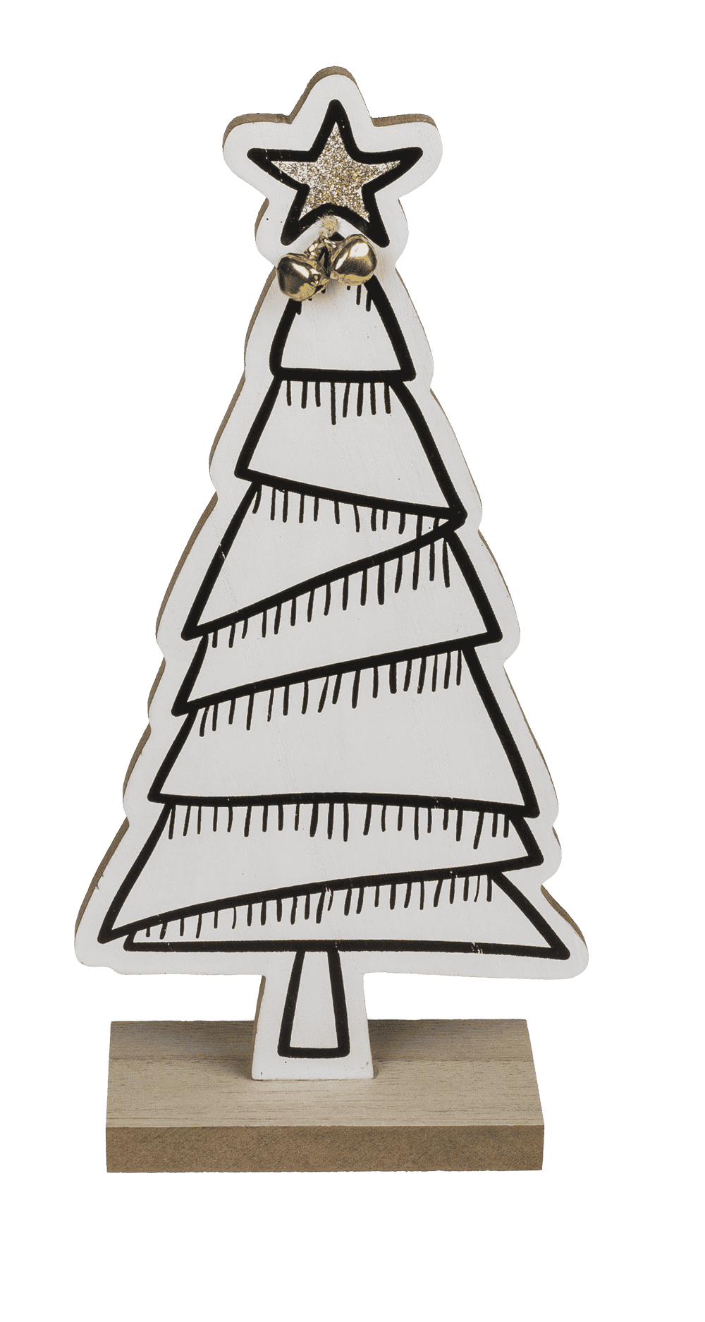 White/black colored wooden tree,