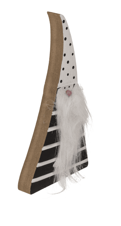 Black/White wooden christmas gnome,