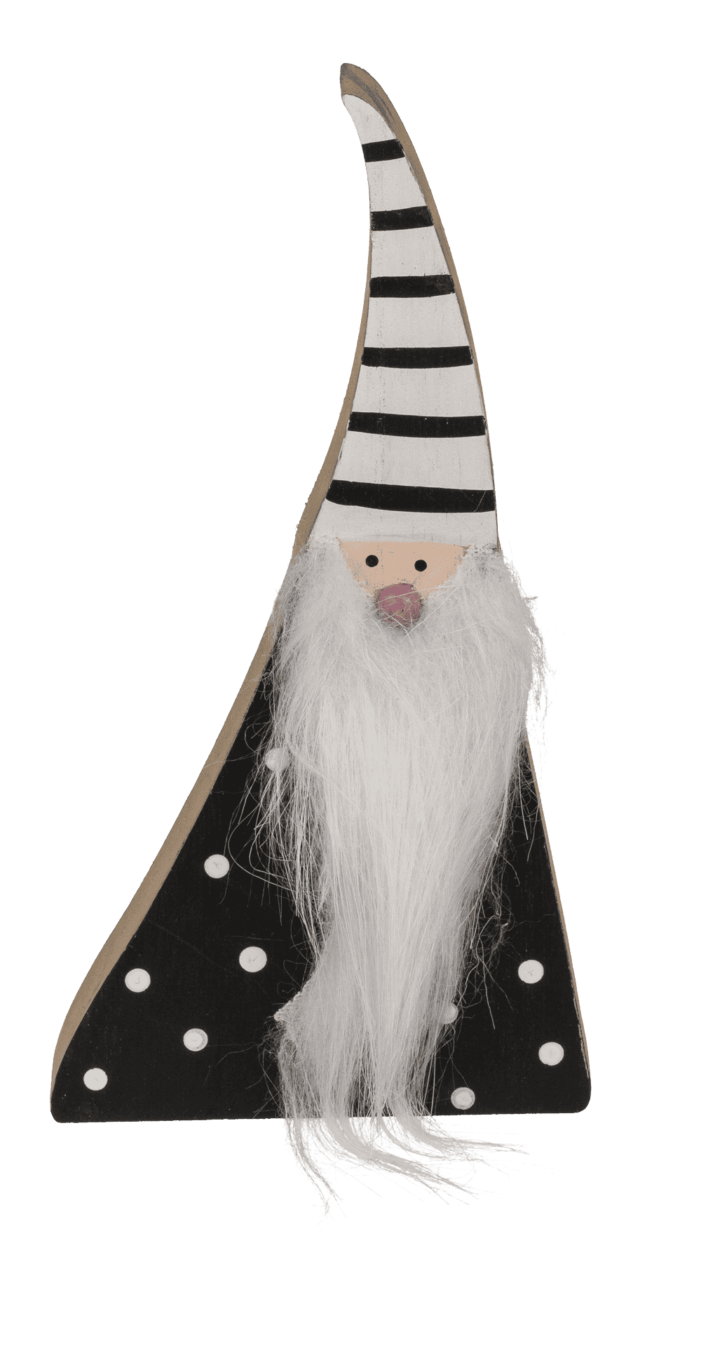 Black/White wooden christmas gnome,