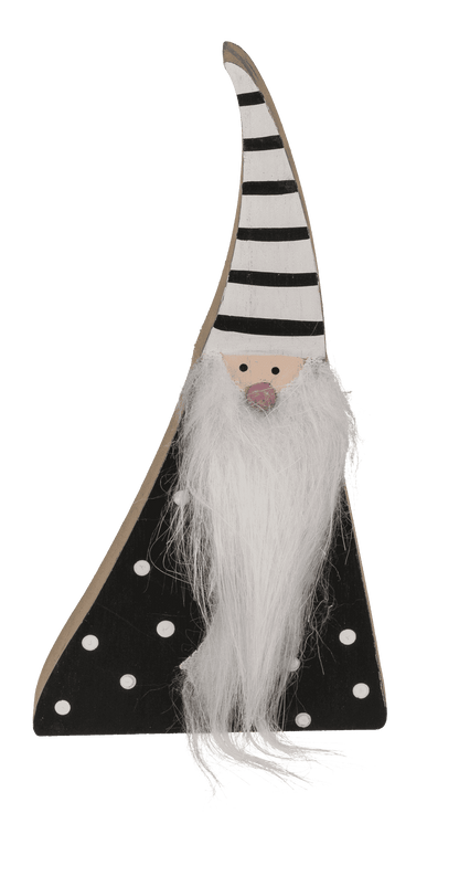 Black/White wooden christmas gnome,