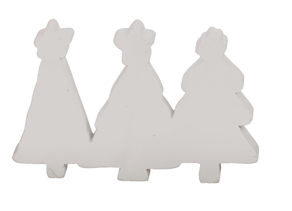 White/red colored trees, ca. 15 x 2 x 10 cm