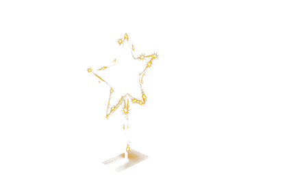 Metal-star with Jute decoration & LED,