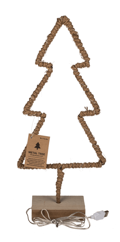 Metal tree with Jute decoration & LED
