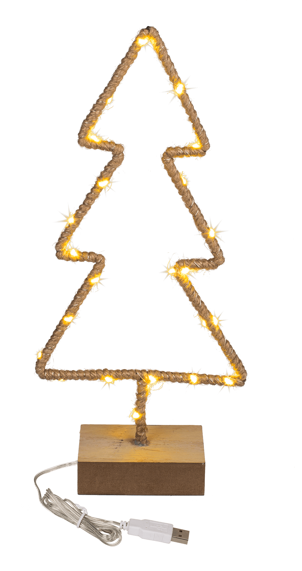 Metal tree with Jute decoration & LED