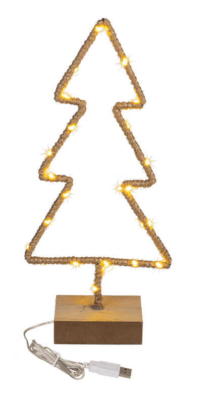 Metal tree with Jute decoration & LED
