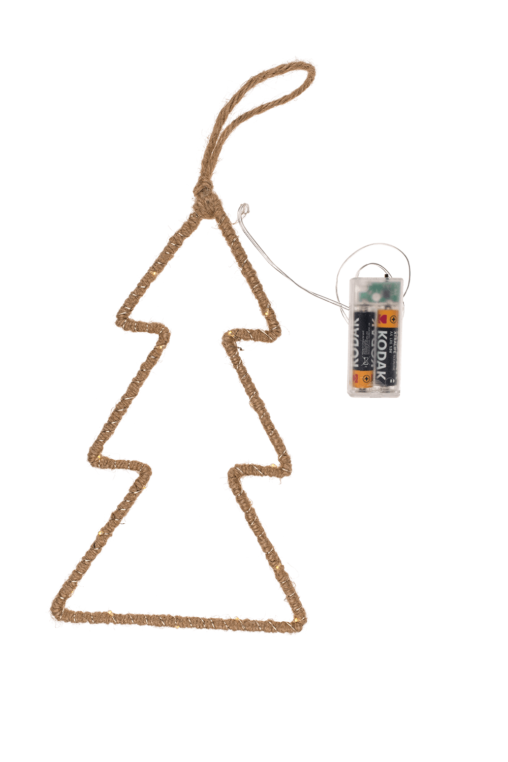 Metal tree with jute decoration & LED,