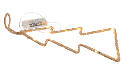 Metal tree with jute decoration & LED,