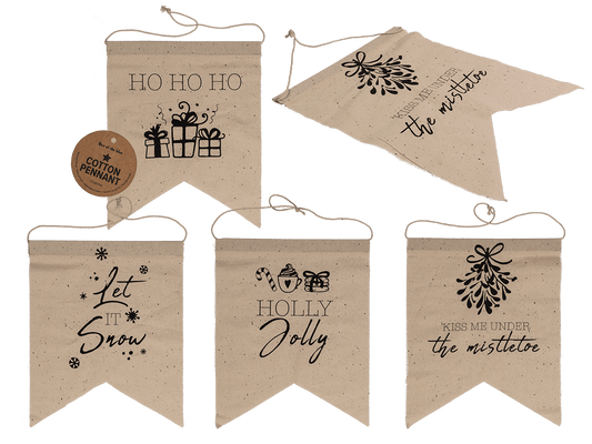 Natural colored pennant, Christmas,