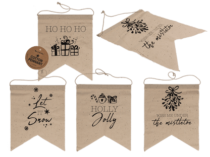 Natural colored pennant, Christmas,