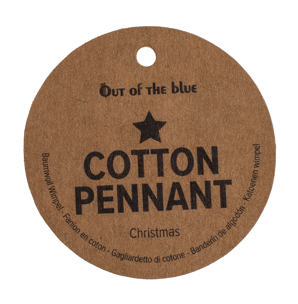 Natural colored pennant, Christmas,