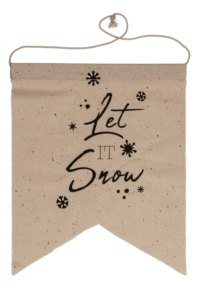 Natural colored pennant, Christmas,