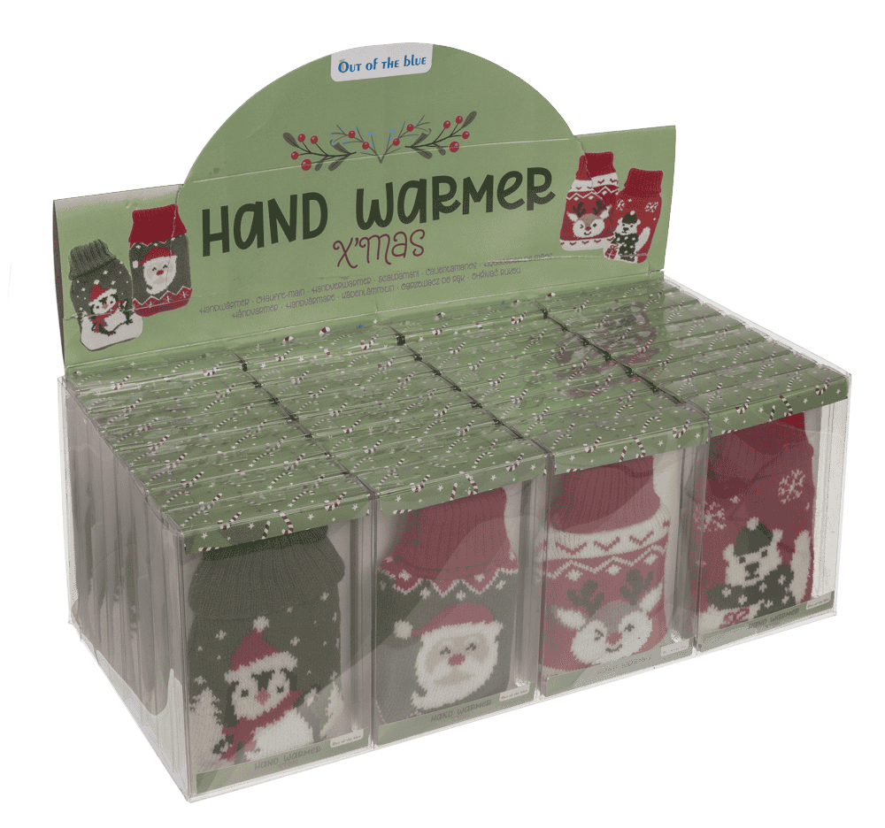 Hand warmer with knitted cover, X-MAS