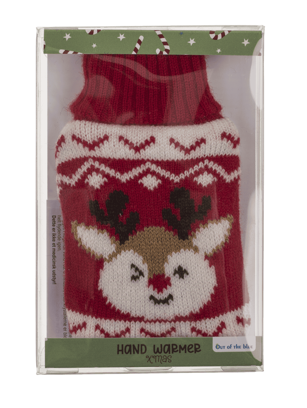 Hand warmer with knitted cover, X-MAS