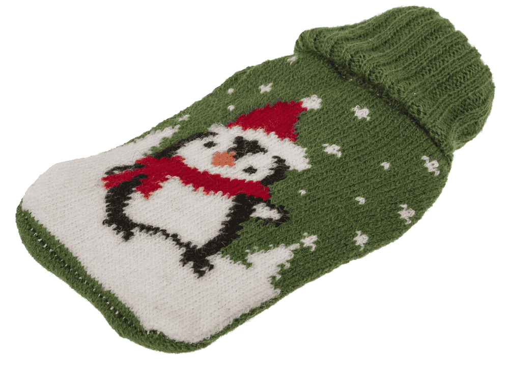 Hand warmer with knitted cover, X-MAS