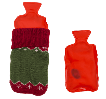 Hand warmer with knitted cover, X-MAS