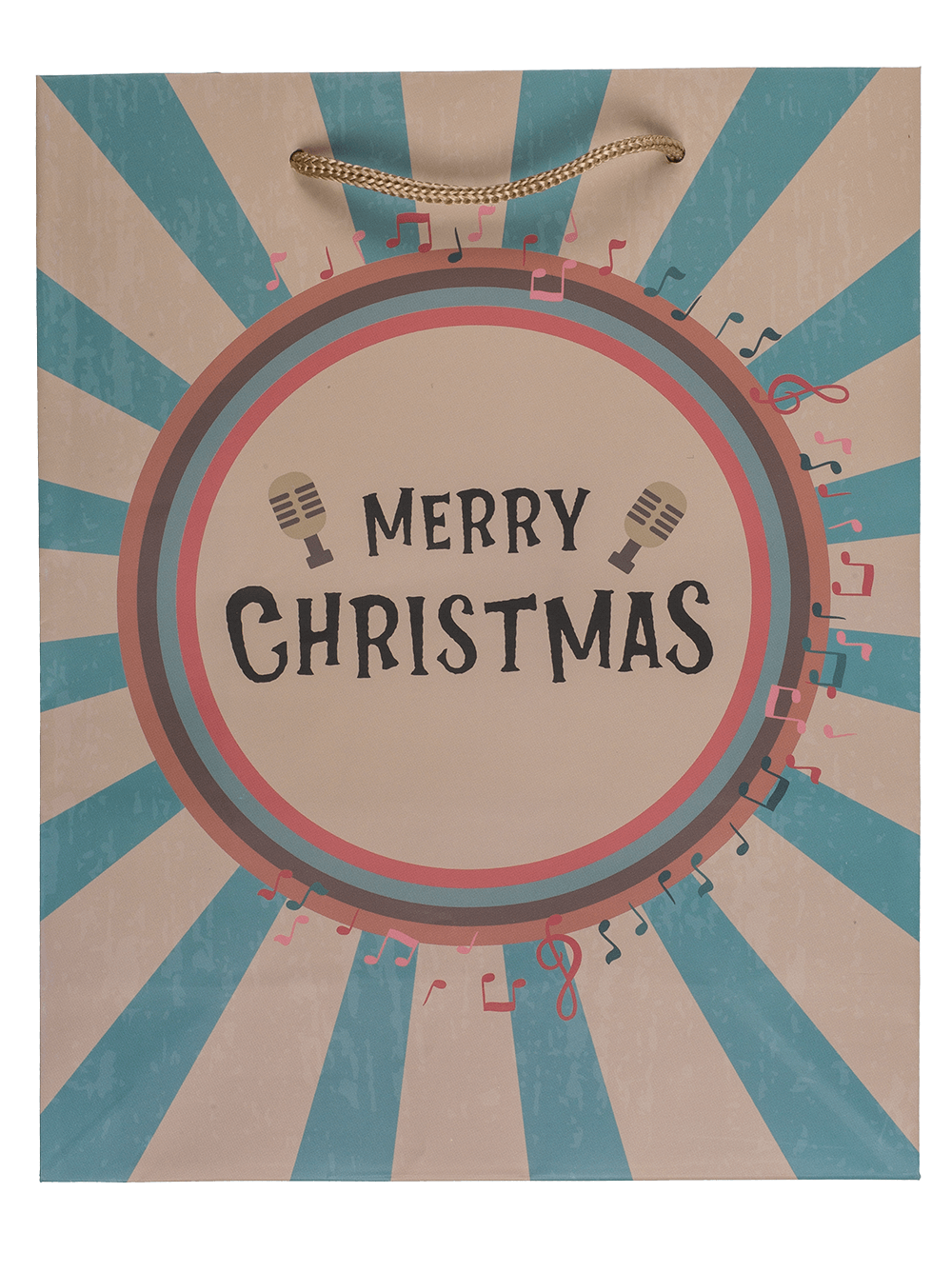 Paper gift bag, Retro Christmas,