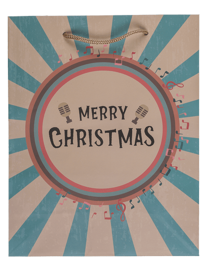Paper gift bag, Retro Christmas,