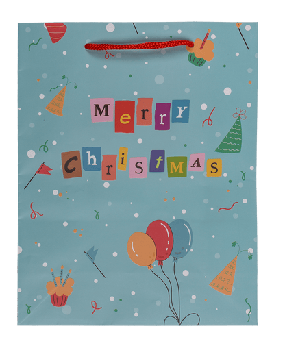 Paper gift bag, Retro Christmas,