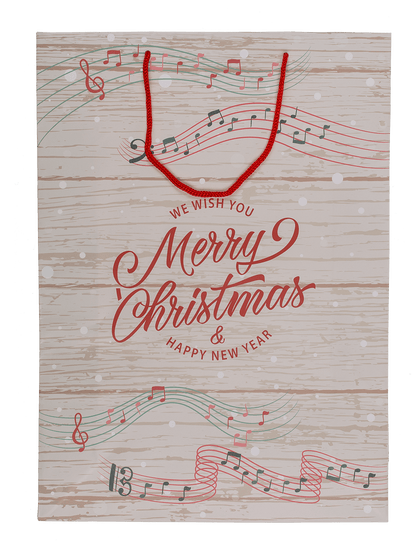 Paper gift bag, Retro Christmas,