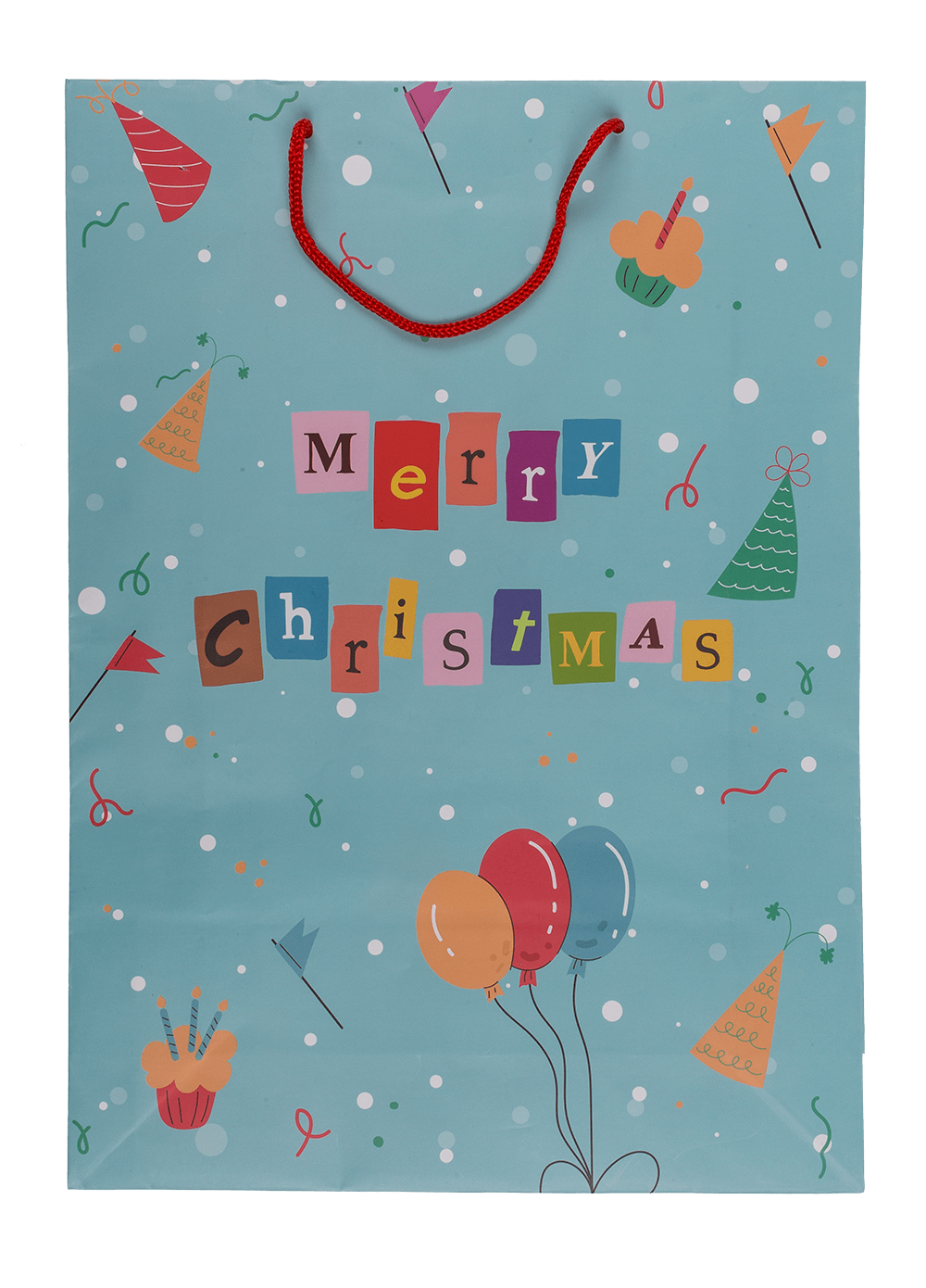 Paper gift bag, Retro Christmas,