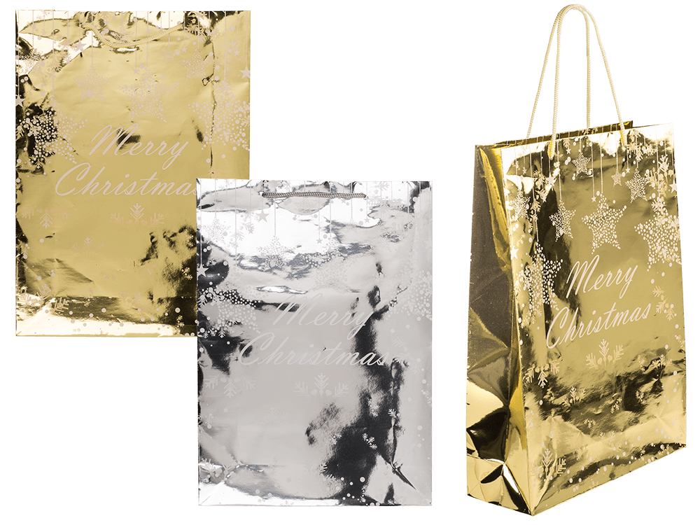 Paper gift bag, Glossy Christmas,