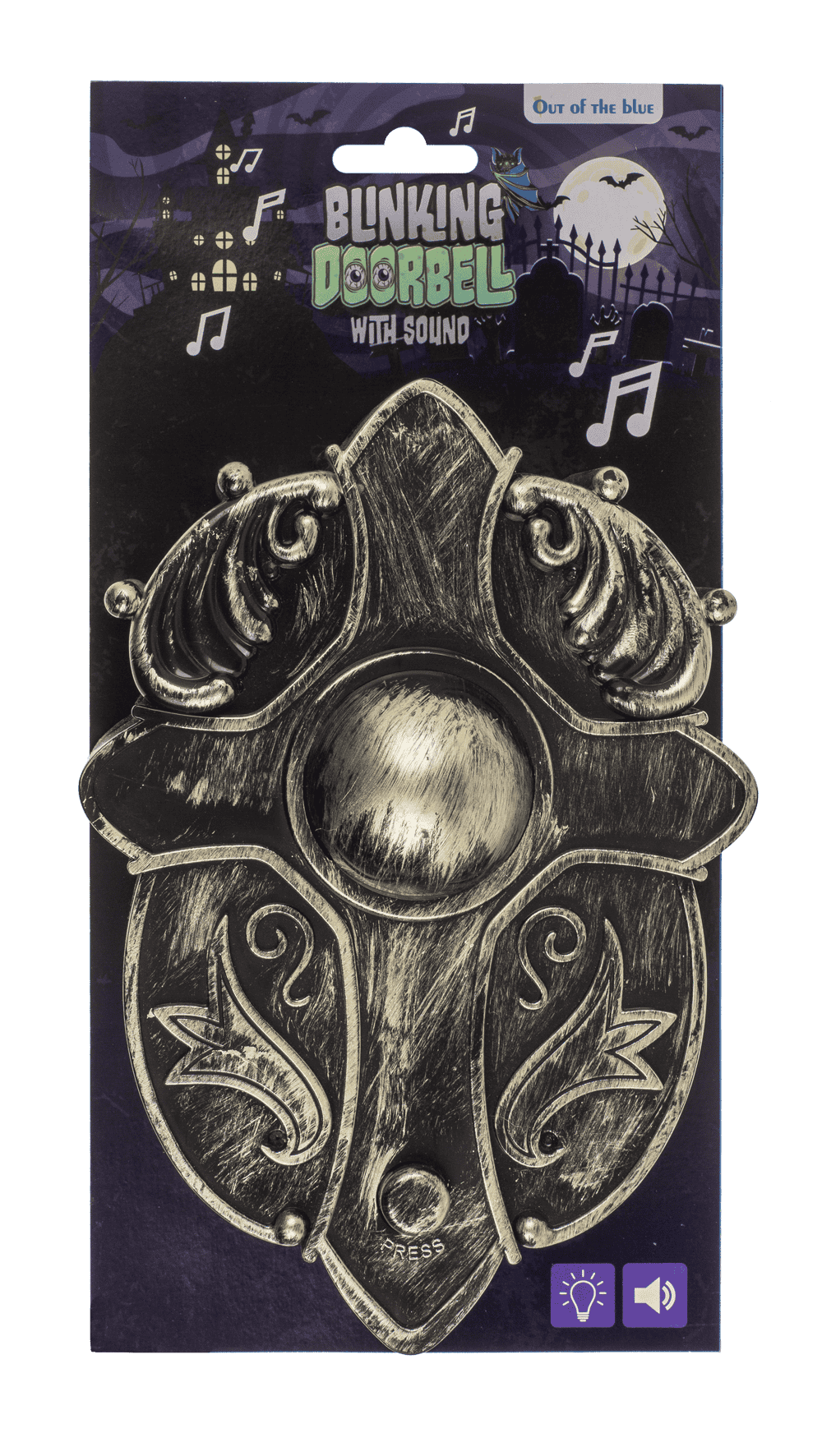 Blinking doorbell, with sound and LED,