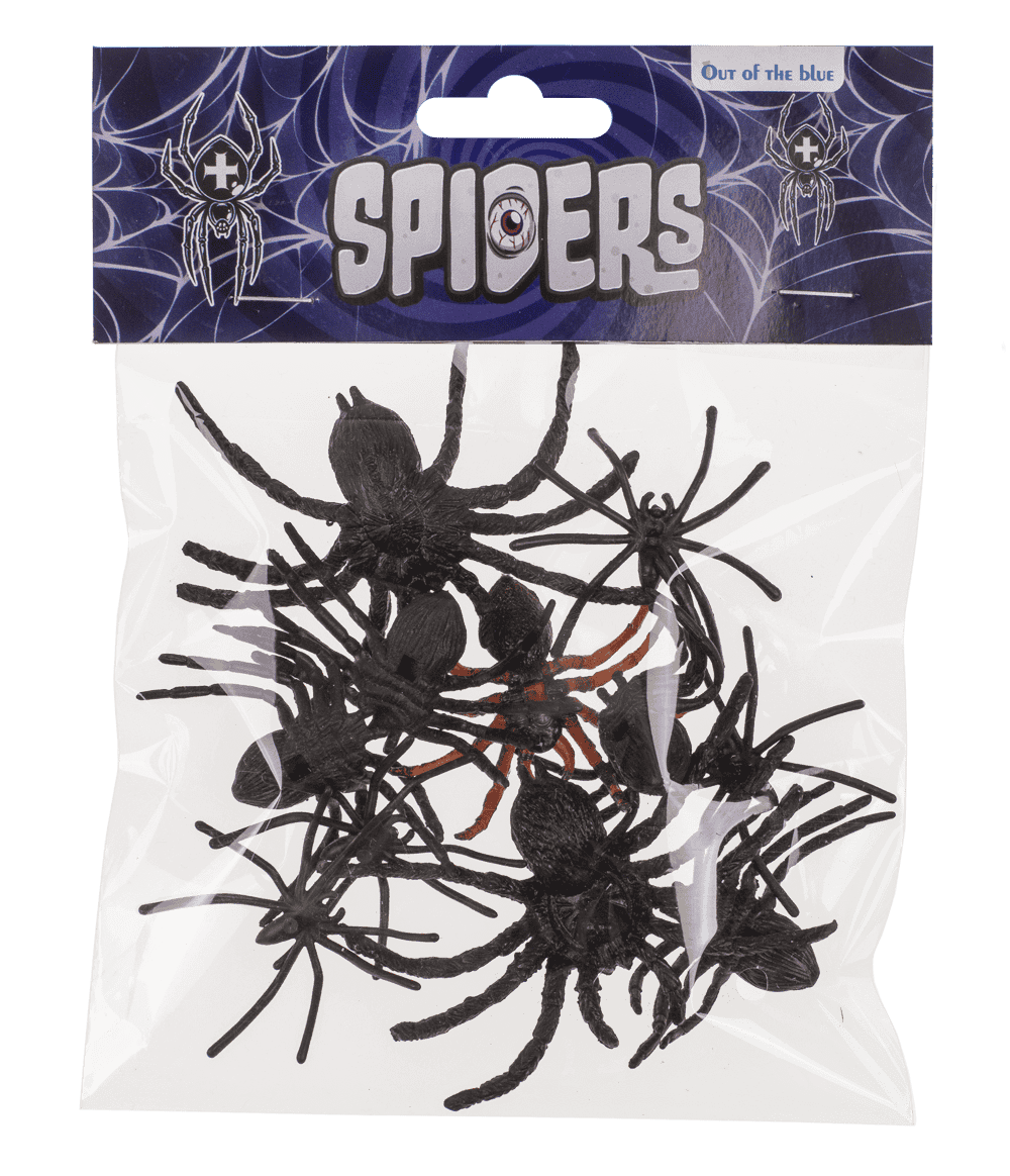 Spiders, set of 12 pcs. per polybag