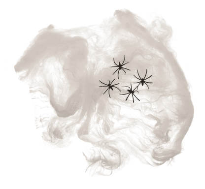 Spiderweb, Glow in the dark, incl. 4 spiders,