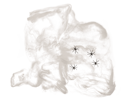 Spiderweb, Glow in the dark, incl. 4 spiders,