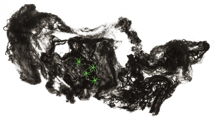 Spiderweb, incl. 4 glow in the dark spiders,