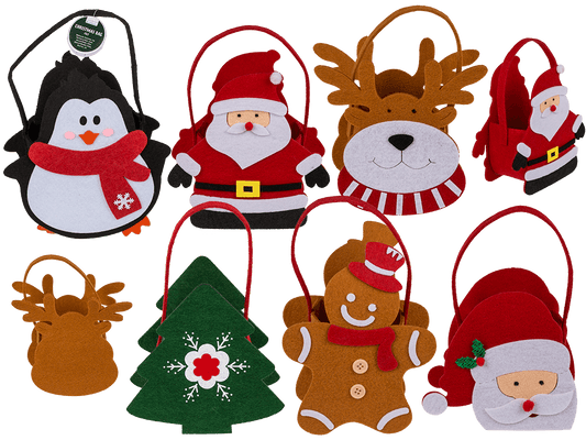 Gift bag, Christmas, felt material,
